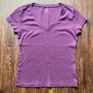 Tommy Hilfiger Women's Short Sleeve Purple Tee
